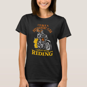 Motorcykel Kör Pension Plan Biker Motorbike  T Shirt