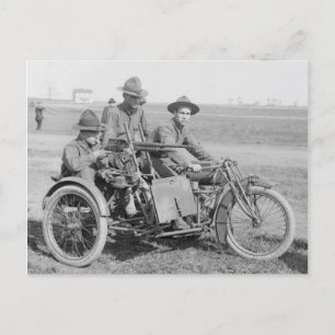 Motorcykel Maskin Gun Vykort