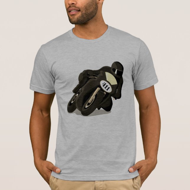 Motorcykel med anpassningsbar registreringsskylt t shirt (Framsida)