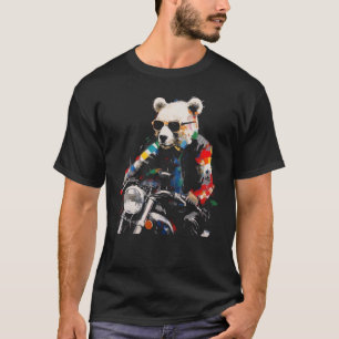 Motorcykel med ben - Polar med föda i färg T Shirt