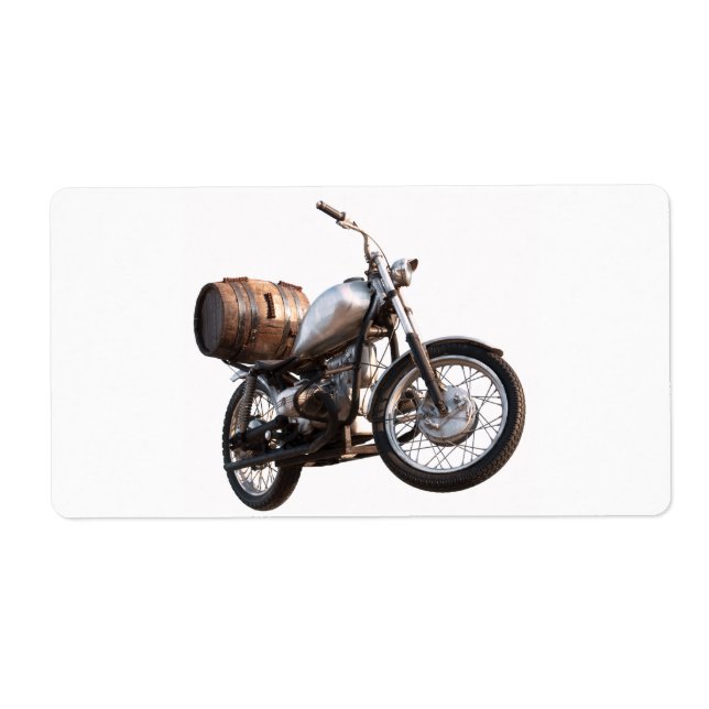 Motorcykel med fat vin fraktsedel (Framsidan)