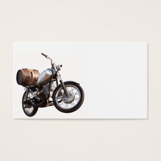 Motorcykel med fat vin visitkort (Framsidan)