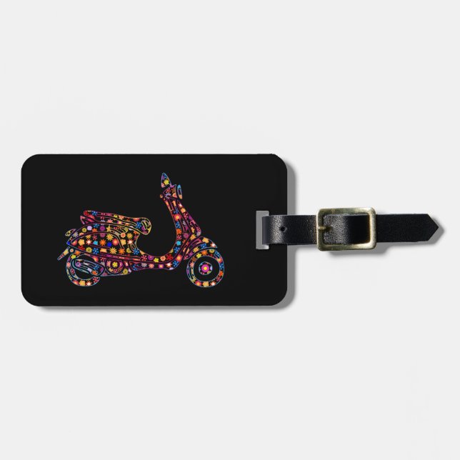 Motorcykel med fotgängare med full effekt bagagebricka (Horisontell Framsida)