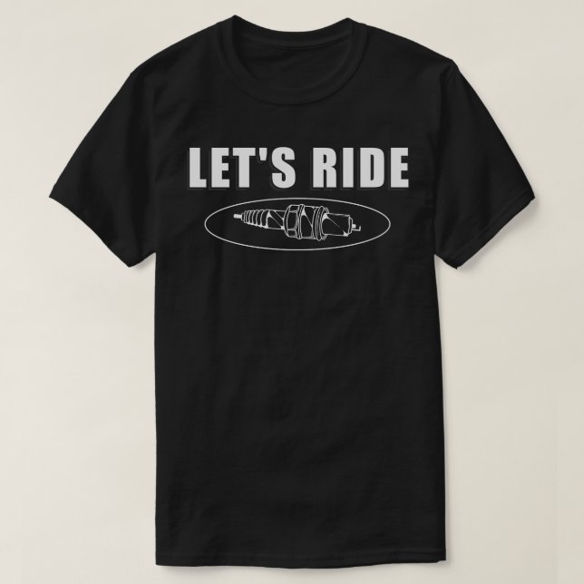 Motorcykel med gnisttändning t shirt (Design framsida)