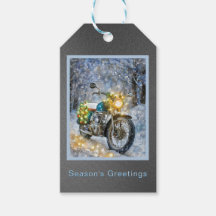 Motorcykel med julklapp Ljus