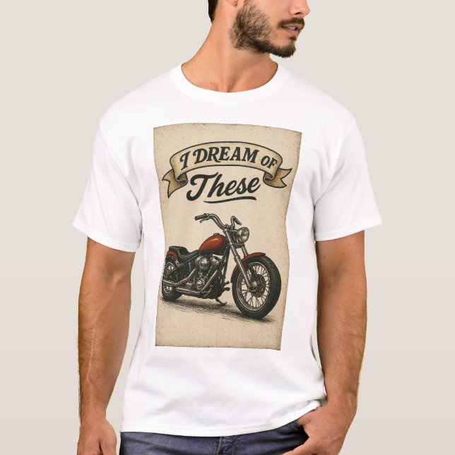 Motorcykel med text t shirt (Framsida)