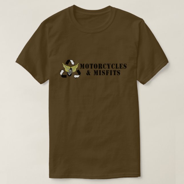 Motorcykel- & misslyckadarmégrönt t-shirt (Design framsida)