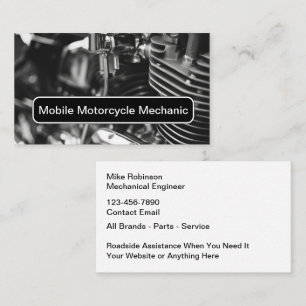 Motorcykel Mobil Mekaniker Service Visitkort