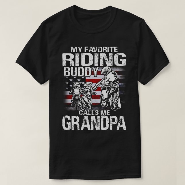 Motorcykel morpa Shirt My Favorite Riding Buddy T Shirt (Design framsida)