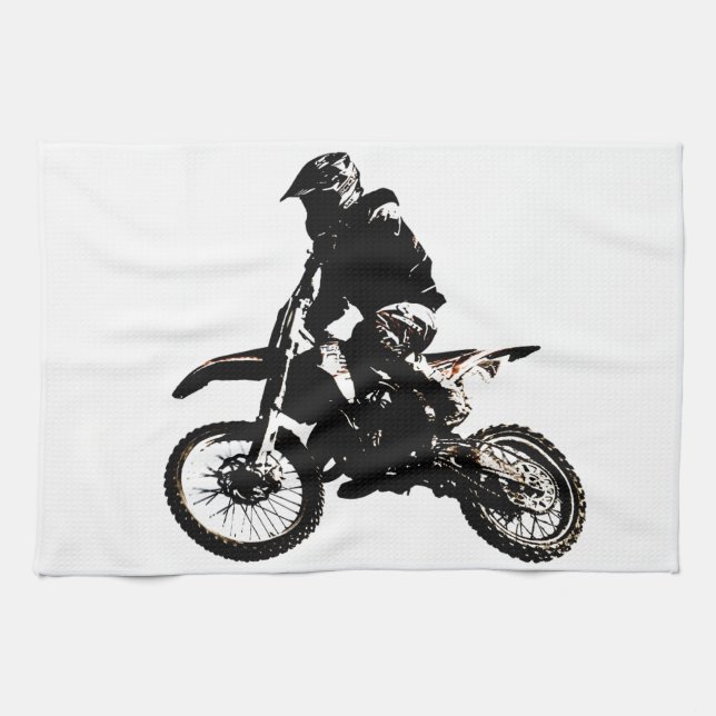 Motorcykel Motocross Kökshandduk (Horisontell)