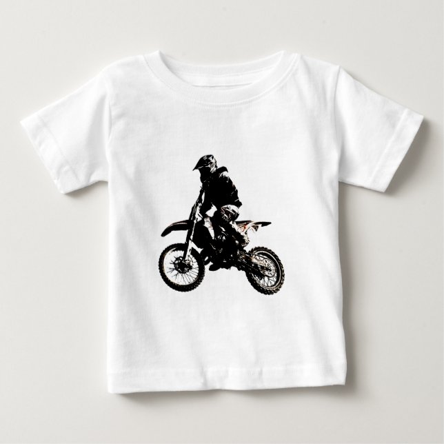 Motorcykel Motocross Tee Shirt (Framsida)