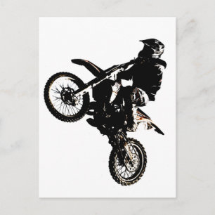 Motorcykel Motocross Vykort