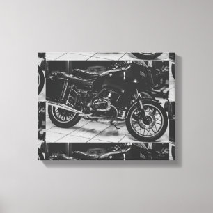 Motorcykel Motorcycle Biker Rider Bike Kanvastryck