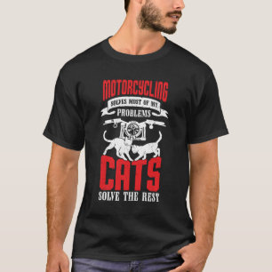 Motorcykel Motorcycling Cat Lover Biker Gift T Shirt