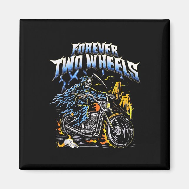 Motorcykel Motorcyclist Biker Chopper Tw Magnet (Framsidan)