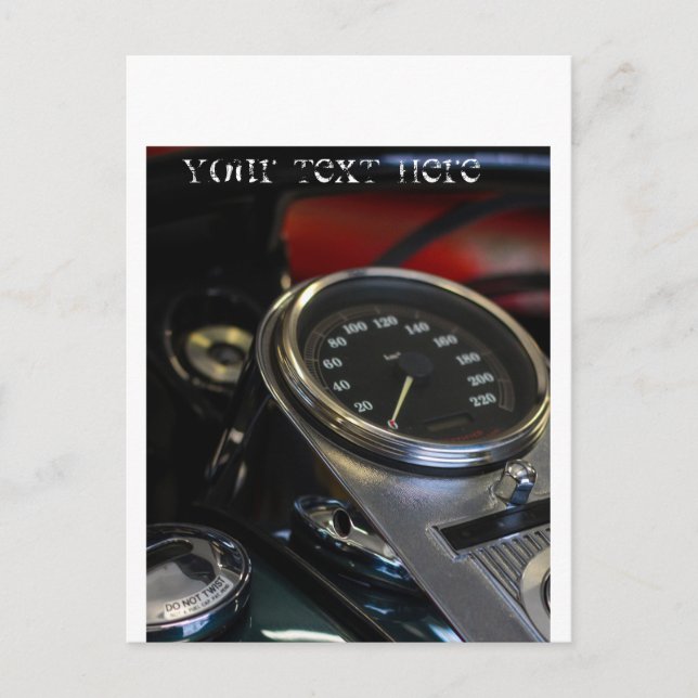 Motorcykel Motorcykel Åkare Förare Vykort (Framsida)