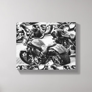 Motorcykel Motorcykel Motorhoj Mc Cykel Informatio Canvastryck