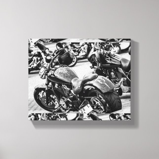 Motorcykel Motorcykel Motorhoj Mc Cykel Informatio Canvastryck (Framsida)