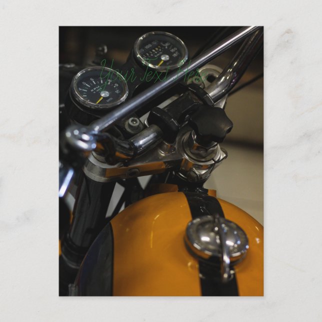 Motorcykel Motorcykelåkare Vykort (Framsida)