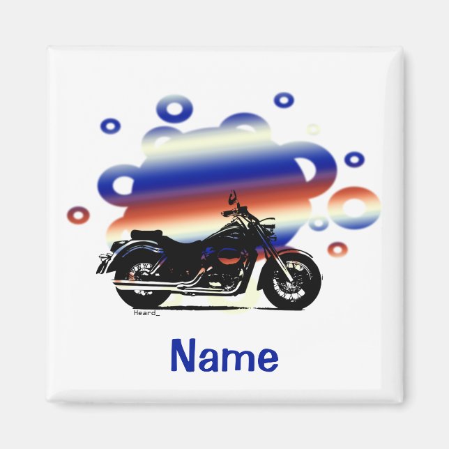 Motorcykel Namn Magnet (Framsidan)