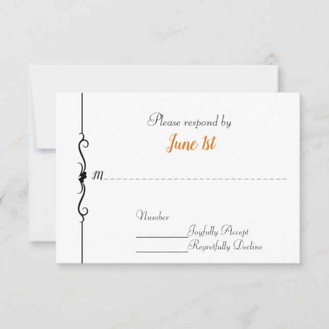 Motorcykel och hjärtan bröllop svarar inbjudningar (Framsida)