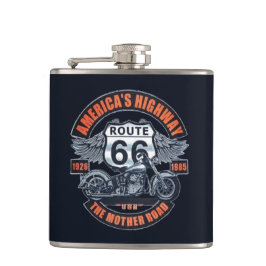 Motorcykel och linje 66 fickplunta