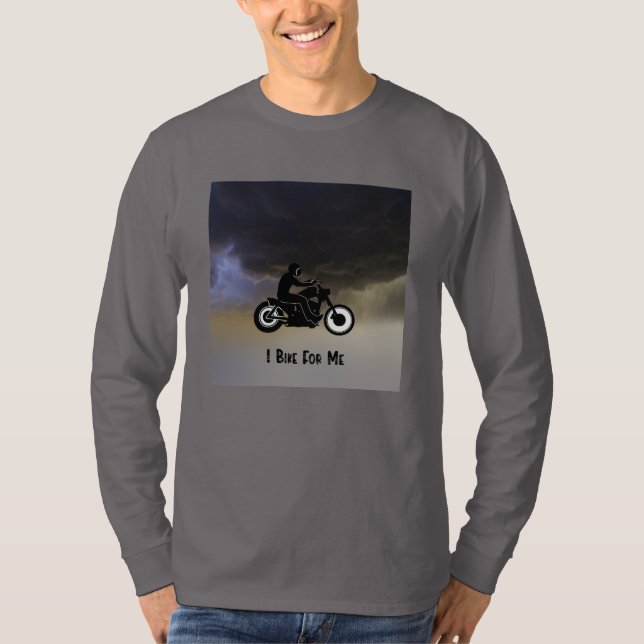 Motorcykel- och Mörk-moln T Shirt (Framsida)