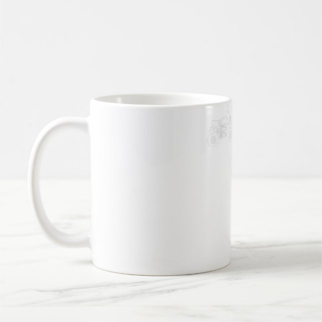 Motorcykel och öl - motorcykelhelikopterbiker T-S Kaffemugg (Vänster)