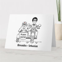 Motorcykel och sidovagn bröllopsdag