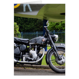 Motorcykel och Spitfire Hälsningskort