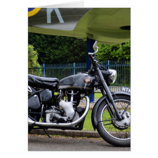Motorcykel och Spitfire Hälsningskort