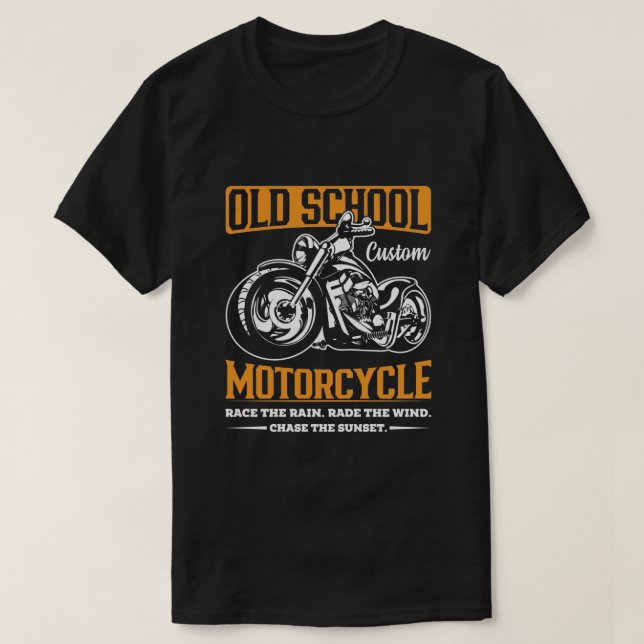 Motorcykel old school t shirt (Design framsida)