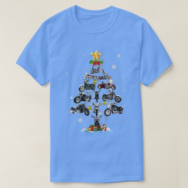 Motorcykel Ornament Dekoration Julgran Tee (Design framsida)