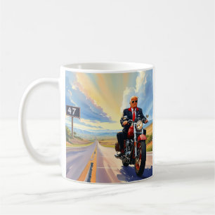 Motorcykel över 47 tecken Vackert USA Kaffemugg