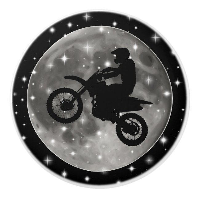 Motorcykel på månen knopp (Framsidan)