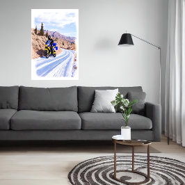 Motorcykel på väg | AI Art Poster