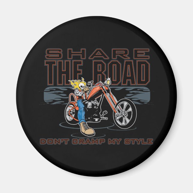  motorcykel på väg magnet (Framsidan)