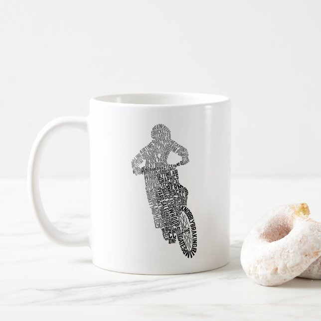 Motorcykel på väg, Ord Art Kaffemugg (Med munk)