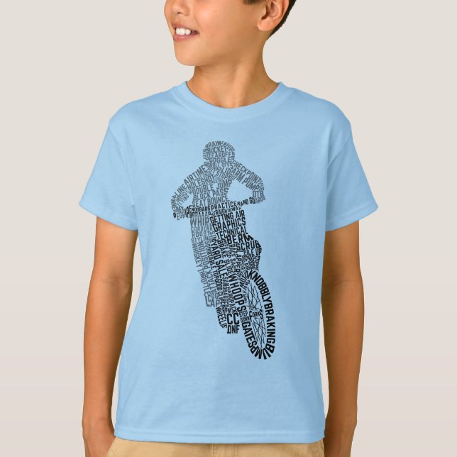 Motorcykel på väg, Ord Art T-Shirt (Framsida)