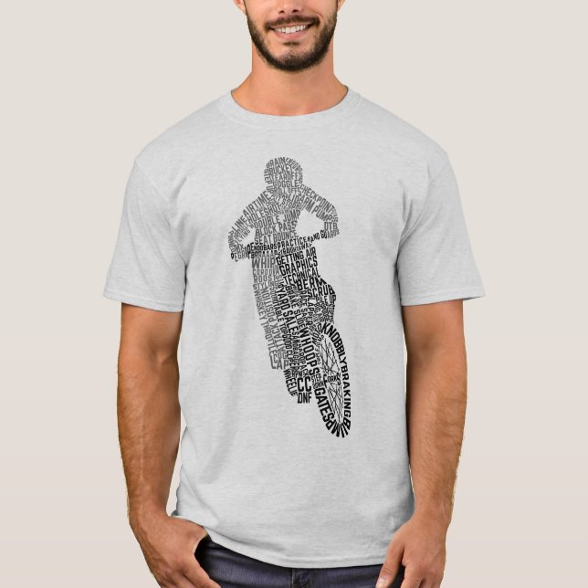 Motorcykel på väg, Ord Art T Shirt (Framsida)