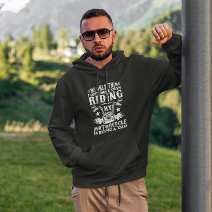 Motorcykel Pappa Biker Hoodie