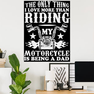 Motorcykel Pappa Biker Poster