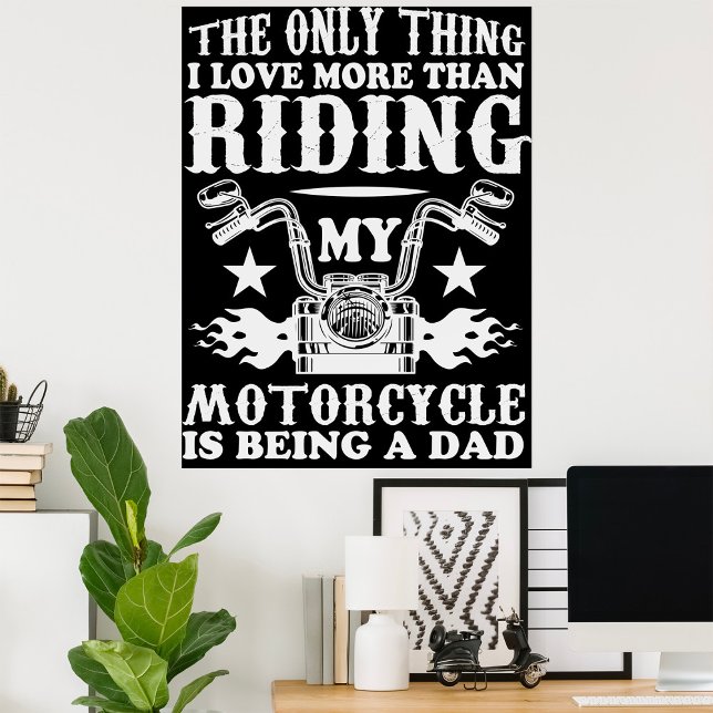 Motorcykel Pappa Biker Poster (Skapare uppladdad)