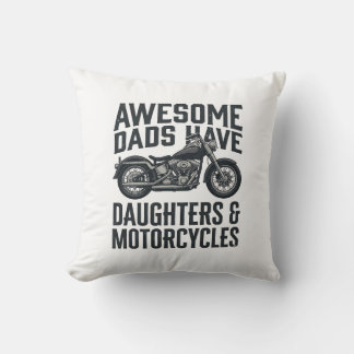 Motorcykel Pappa Döttrar Citat Vintage Vektor Desi Kudde
