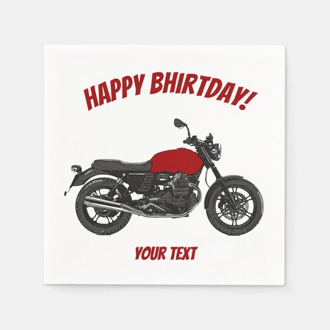 Motorcykel Pappersservett (Framsidan)