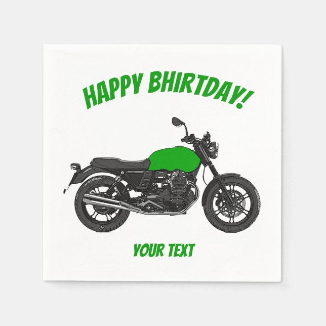 Motorcykel Pappersservett (Framsidan)