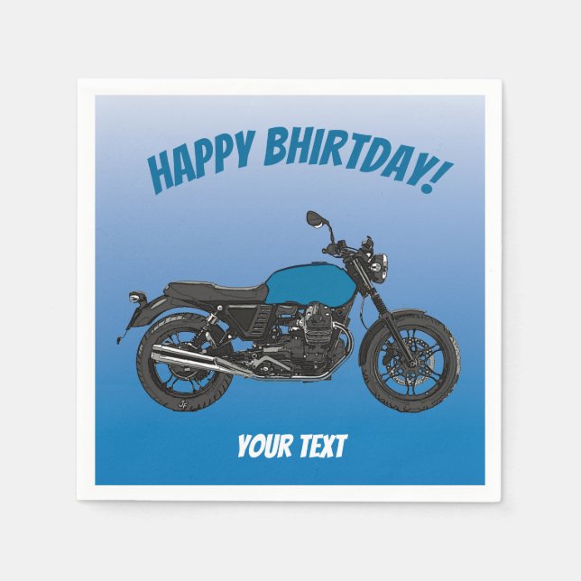 Motorcykel Pappersservett (Framsidan)