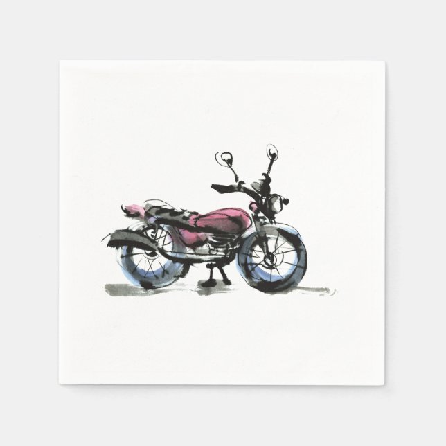 Motorcykel Pappersservett (Framsidan)