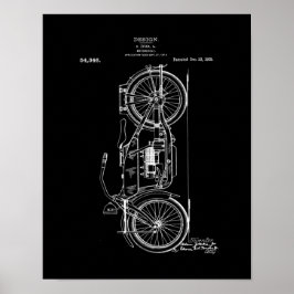 Motorcykel Patent Konst Poster | Vintage Motorcyke