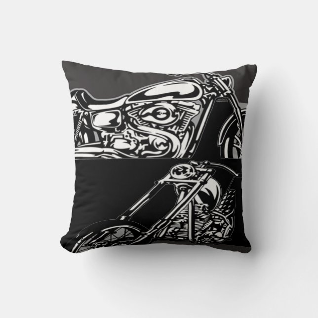 Motorcykel Pillow Kudde (Framsida)